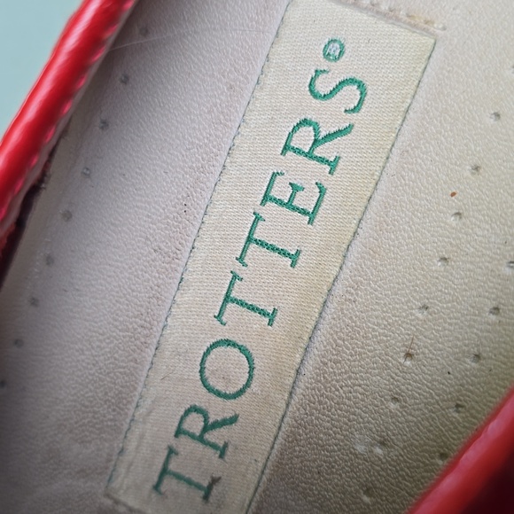 Trotters Red Woven Leather Loafer Flats Vintage Sz 8.5 - Picture 5 of 6